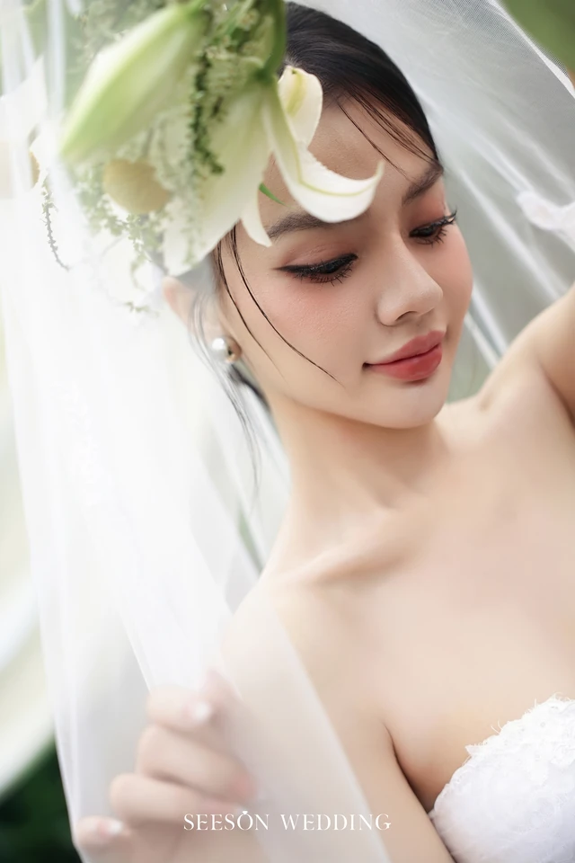 Ảnh cưới Vườn xanh & voan dài tại Phim trường Vũ Garden, TP.HCM — Nguyên & Linh — Vũ Garden, SeesonWedding (ảnh 12/29)