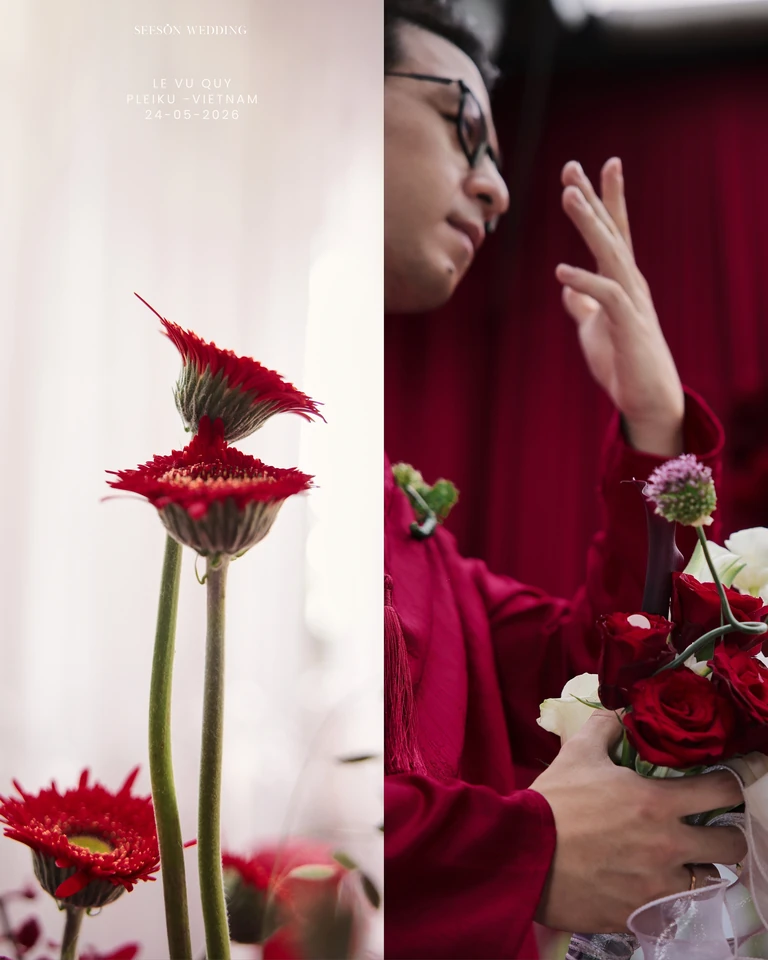 Ảnh cưới Áo dài đỏ & lễ gia tiên tại TP. Hồ Chí Minh — Áo Dài — Lễ Gia Tiên, SeesonWedding (ảnh 7/108)