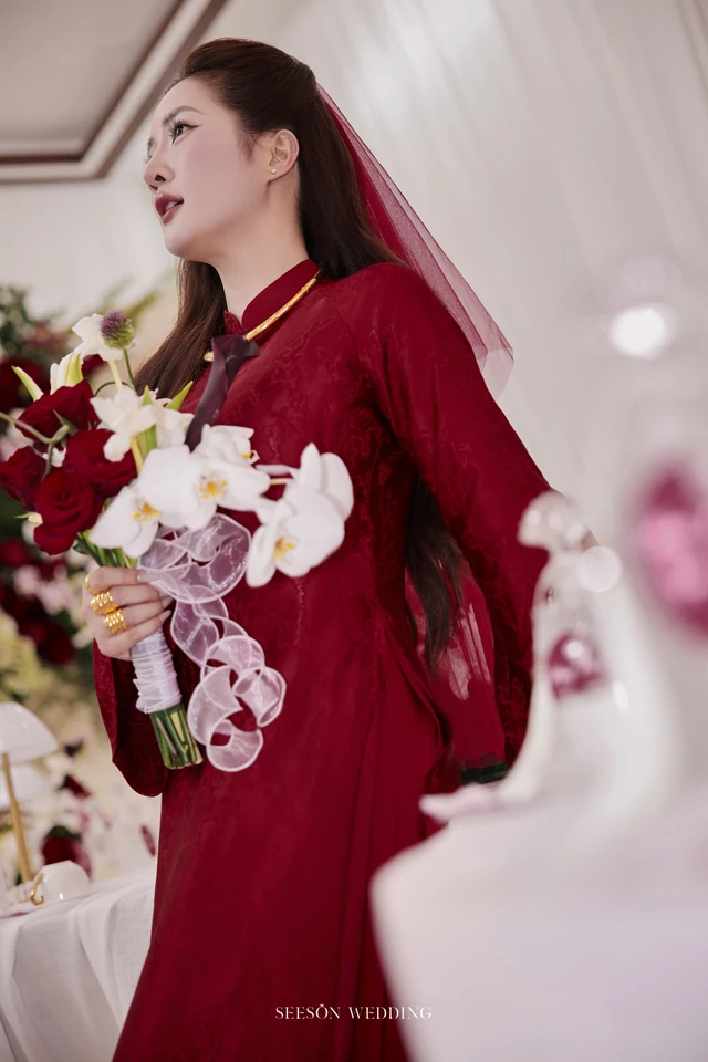 Ảnh cưới Áo dài đỏ & lễ gia tiên tại TP. Hồ Chí Minh — Áo Dài — Lễ Gia Tiên, SeesonWedding (ảnh 105/108)