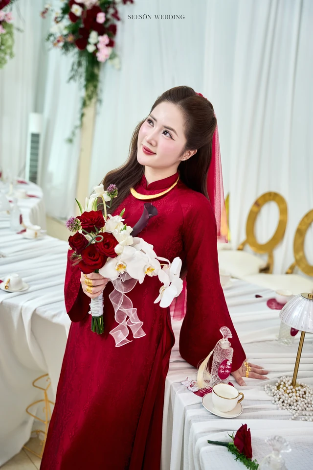 Ảnh cưới Áo dài đỏ & lễ gia tiên tại TP. Hồ Chí Minh — Áo Dài — Lễ Gia Tiên, SeesonWedding (ảnh 48/108)