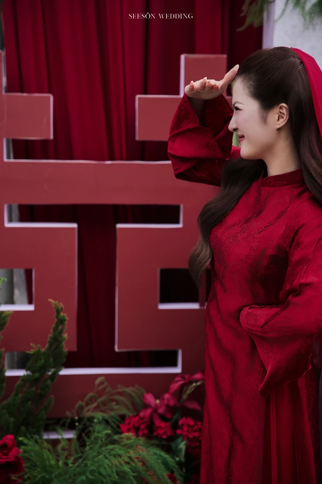Ảnh cưới Áo dài đỏ & lễ gia tiên tại TP. Hồ Chí Minh — Áo Dài — Lễ Gia Tiên, SeesonWedding (ảnh 77/108)