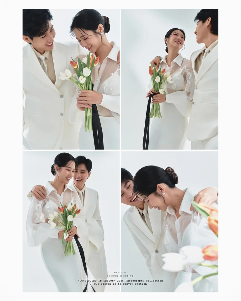 Ảnh cưới Tối giản, nền trắng, hoa tulip tại Studio SeesonWedding, TP.HCM — Studio — Trắng & Tulip, SeesonWedding (ảnh 16/16)