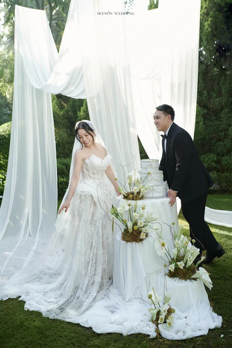 Vũ Garden — Cổng Vòm & Bánh Cưới — chụp ảnh cưới Phim trường Vũ Garden, TP.HCM bởi SeesonWedding
